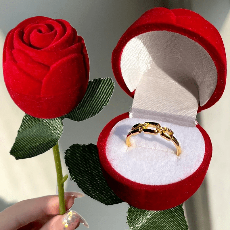 Écrin Bague <br /> Rose Rouge