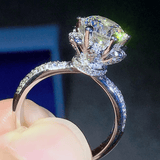 Bague Magnolia en argent sterling 925 avec Diamant 2 CARATS 💎