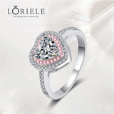 Bague Halo Cœur Promesse En Argent Sterling 925 - Diamant Moissanite 1 Carat 💎