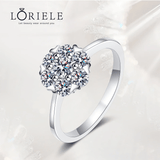 Bague Solitaire Magie Florale En Argent Sterling 925 - Diamant Moissanite 1 Carat 💎Loriele™