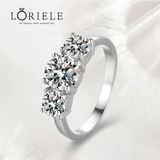 Bague Trinité Célesteen Argent Sterling 925- Diamant Moissanite 1 Carat 💎Loriele™