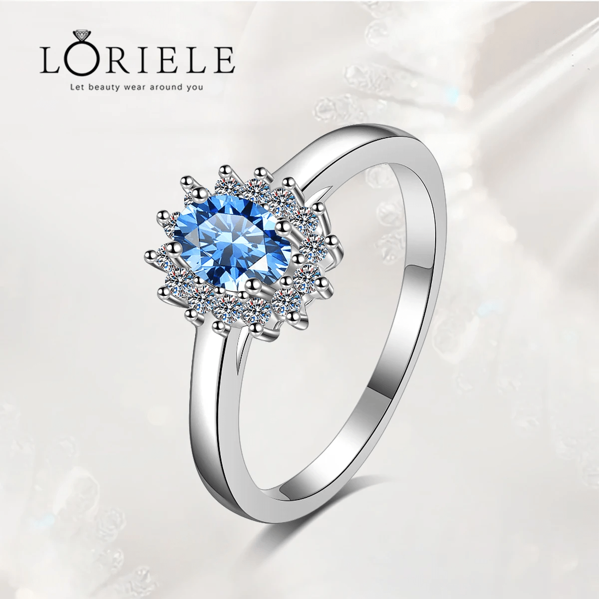 Bague Solitaire Paradis TurquoiseEn Argent Sterling 925 - Diamant Moissanite 1 Carat 💎Loriele™