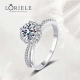 Bague SolitaireUnion Diamantée En Argent Sterling 925 - Diamant Moissanite 1 Carat 💎Loriele™