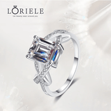 Bague Joyau d’Aqua Marine En Argent Sterling 925 - Diamant Moissanite 1 Carat 💎Loriele™