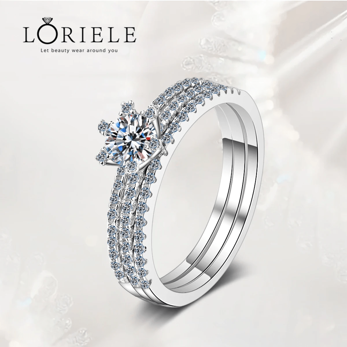 Bague Solitaire Sérénité Éblouissante En Argent Sterling 925 - Diamant Moissanite 1 Carat 💎Loriele™
