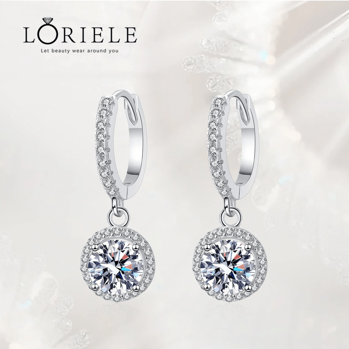 Boucles d'oreilles Féerie Callista en Argent Sterling 925 - Diamant Moissanite 1 Carat 💎