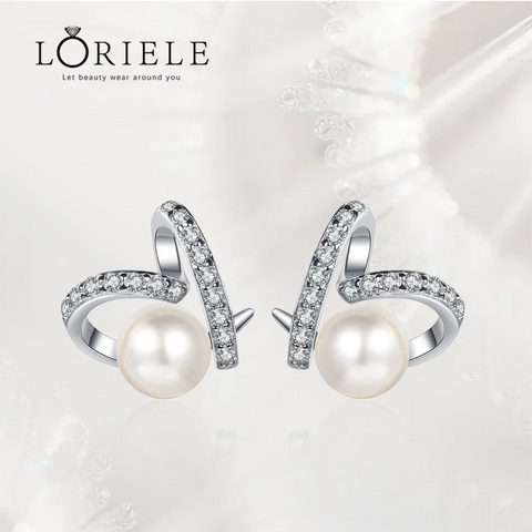 Boucles d'oreilles Perle de Freya's en Argent Sterling 925 Loriele™