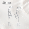 Boucles d'oreilles pendante H en Argent Sterling 925 Loriele™