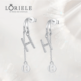 Boucles d'oreilles pendante H en Argent Sterling 925 Loriele™