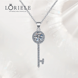Pendentif klefki en Diamant Moissanite 💎 - Argent Sterling 925 Loriele™