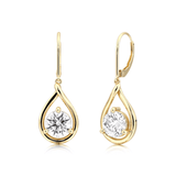 Boucles d'oreilles Goutte de Cristal - Diamant Moissanite 1 Carat 💎