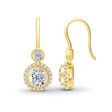Boucles d'oreilles Éclat Royal Plaqué Or 18cts - Diamant Moissanite 1 Carat 💎