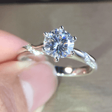 Bague Solitaire Lucia En Argent Sterling 925 - Diamant Moissanite 1 Carat💎