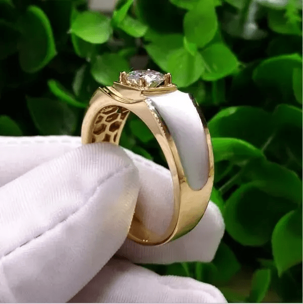 Bague Solitaire Gaïa Plaqué Or - Diamant Moissanite 1 Carat 💎