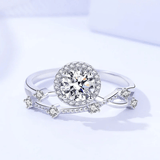 Bague Solitaire Constellation En Argent Sterling 925 - Diamant Moissanite 1 Carat 💎