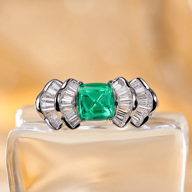 Bague Cocktail Perle De Forêt En Cristal - Vert D'Éclat 🟩