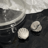 Boucles d'Oreilles Coquillage Marin PlaquĂ© Or 18 Caratsđ