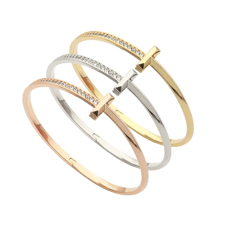 LORIELE - Bracelet Zenobia Cristal plaqué Or 14K🌹