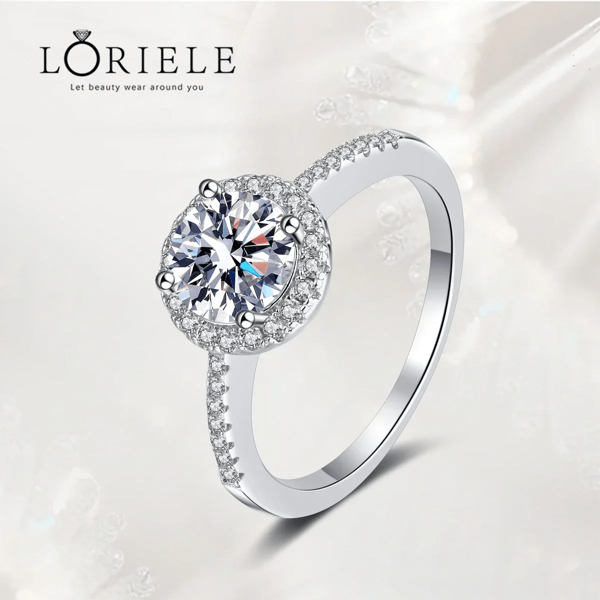 Bague Solitaire Scintillant En Argent Sterling 925 - Diamant Moissanite 1 Carat 💎Loriele™