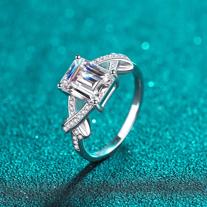 Bague Joyau d’Aqua Marine En Argent Sterling 925 - Diamant Moissanite 1 Carat 💎Loriele™