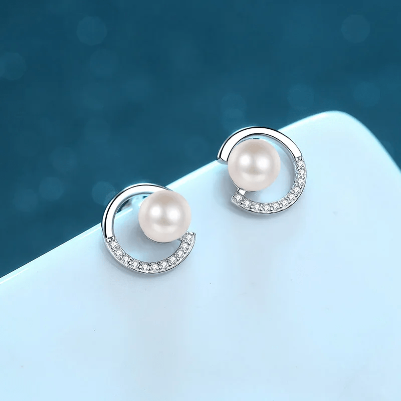 Boucles d'oreilles Perle Isabella en Argent Sterling 925 Loriele™