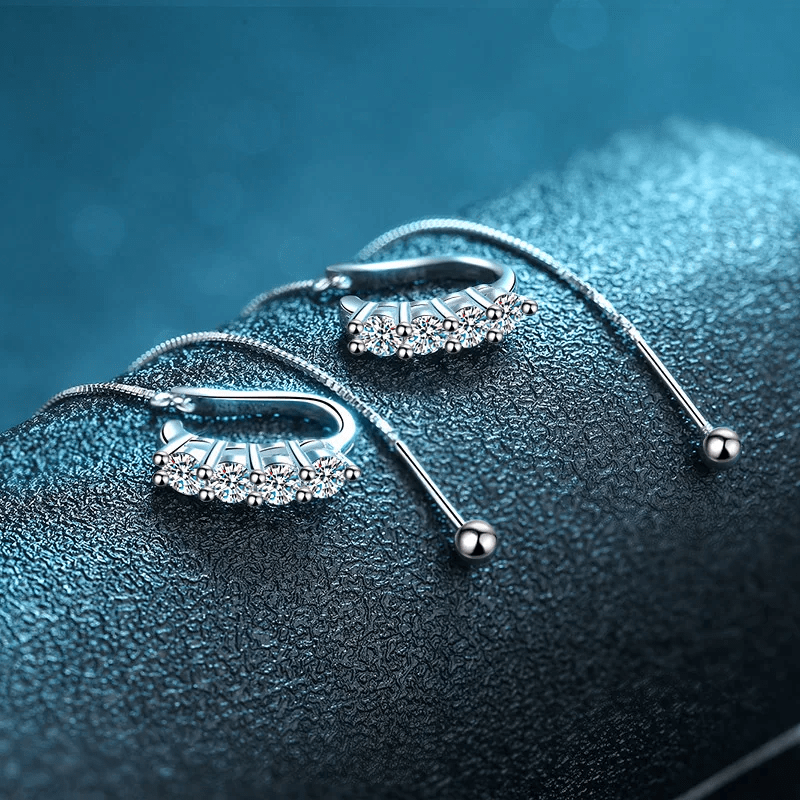 Boucles D'oreilles Chaine d'argent