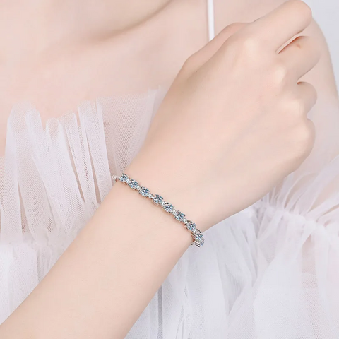 Bracelet Purity Prism en Argent Sterling 925 avec Diamants Moissanite 💎