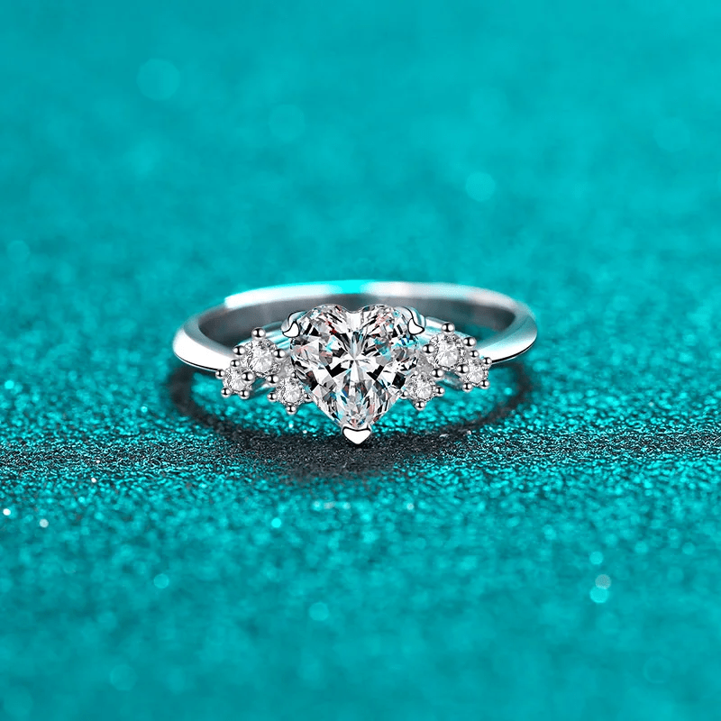 Bague Trio de Sérénité en Argent Sterling 925- Diamant Moissanite 1 Carat 💎Loriele™