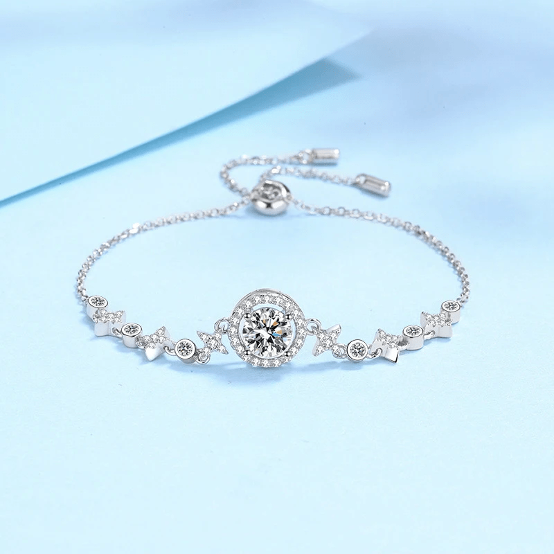 LORIELE - Bracelet Ajustable Thalia Lunestone Argent sterling 925 💎