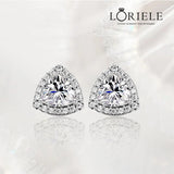 Boucles d'oreilles Pyramide de Brillance En Argent Sterling - Diamant Moissanite 1 Carat 💎