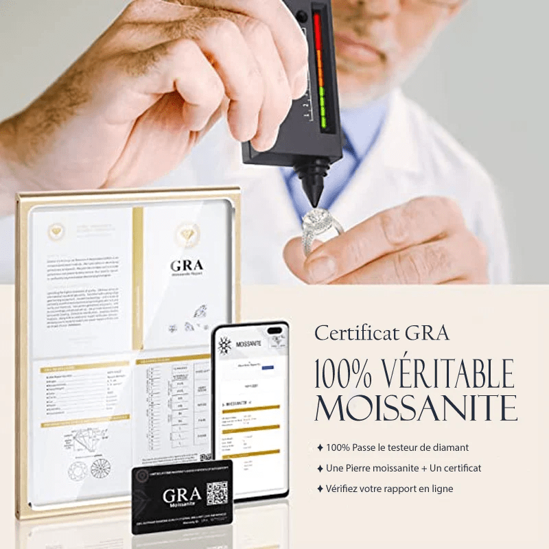 LORIELE - Bague Perle Dorée plaqué Or 18K - Diamant Moissanite 💎