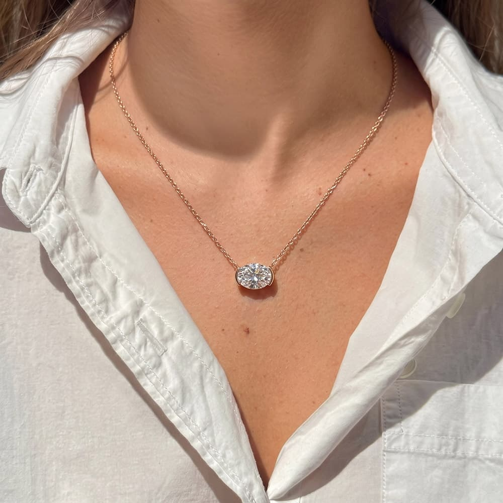 Collier Ovale Eudoxie - Diamant Moissanite💎