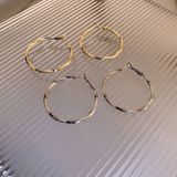 Boucles d'oreilles Créole Twist Plaqué Or 18 Carats - Loriele™