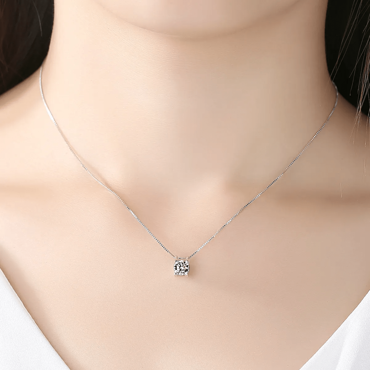 Pendentif Moissanite Diamant 💎 - Argent Sterling s925 Loriele™
