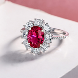 Bague Éclat Carmine - Diamant Moissanite Rouge 🟥