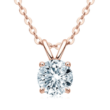 Collier Victoria Or Rose - Diamant Moissanite 1 Carats💎Loriele™