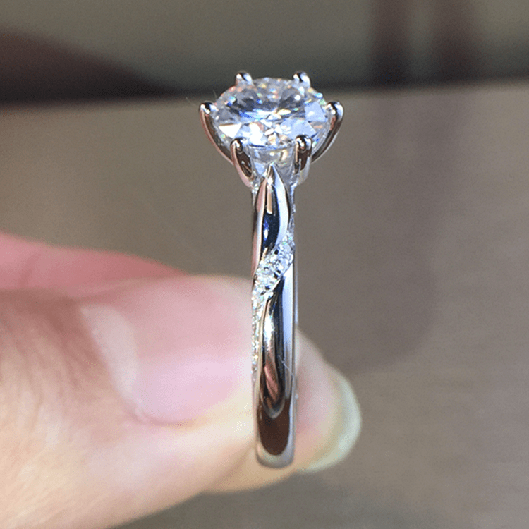 Bague Solitaire Lucia En Argent Sterling 925 - Diamant Moissanite 1 Carat💎