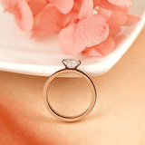 Bague Solitaire Cléo en OR Rose & Argent 925 - Diamant Moissanite 1 Carat 💎