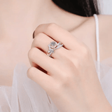 LORIELE - Bague Solitaire Rose Ballerina en Argent Sterling 925 - Diamant Moissanite 1 Carat 💎