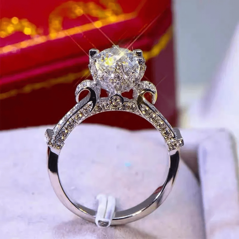 Bague Triumph Solitaire En Argent Sterling 925 - Diamant Moissanite 1 Carat 💎