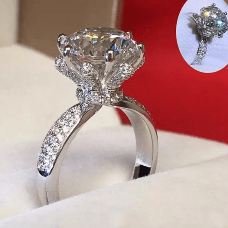 Bague Magnolia en argent sterling 925 avec Diamant 2 CARATS 💎