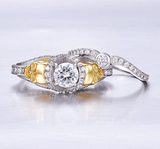 Ensembles de bagues Étreinte du Crâne Argent sterling 925 - Diamant Moissanite 1 Carat 💎