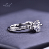 Bague Solitaire Amour Infini En Argent Sterling 925 - Diamant Moissanite 1 Carat 💎