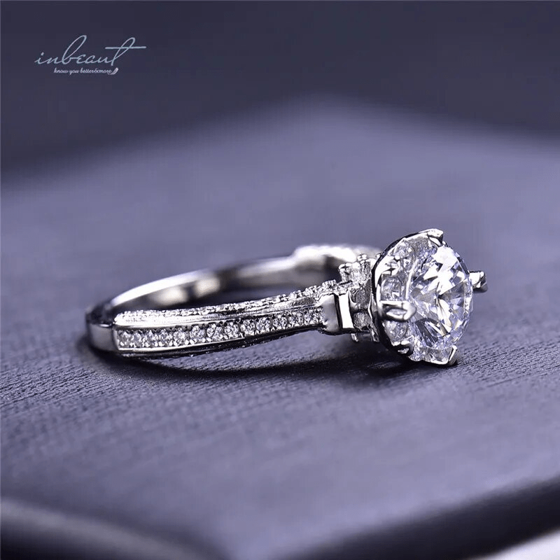 Bague Solitaire Amour Infini En Argent Sterling 925 - Diamant Moissanite 1 Carat 💎