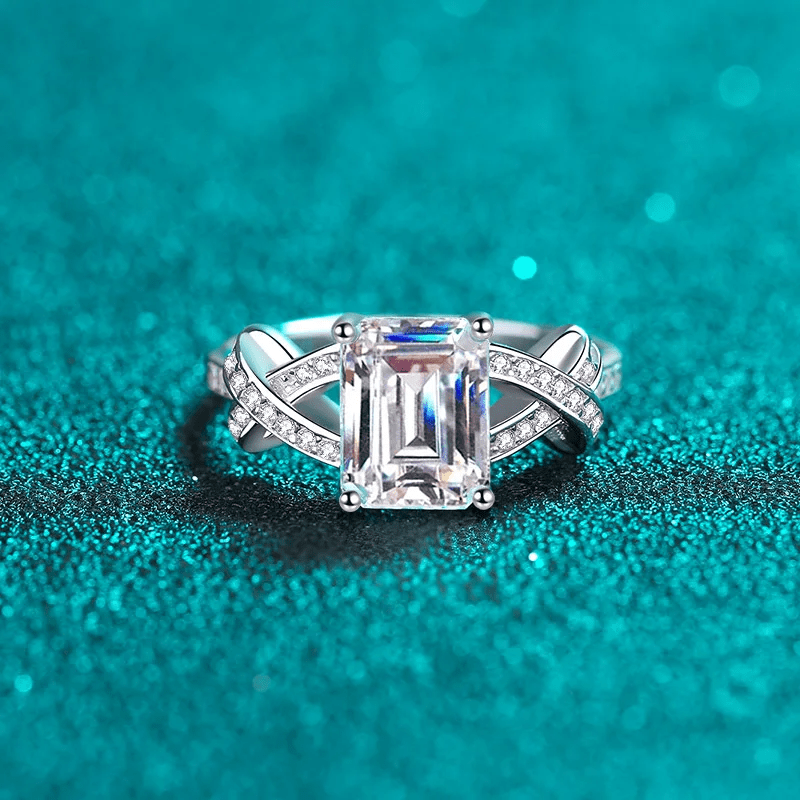 Bague Joyau d’Aqua Marine En Argent Sterling 925 - Diamant Moissanite 1 Carat 💎Loriele™