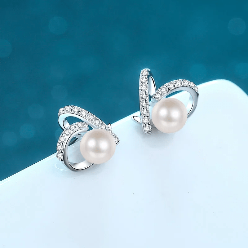 Boucles d'oreilles Perle de Freya's en Argent Sterling 925 Loriele™