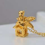 Collier Sylphide Doré 🦋 Plaqué or 18 carats - Diamant Moissanite 2 Carats💎Loriele™