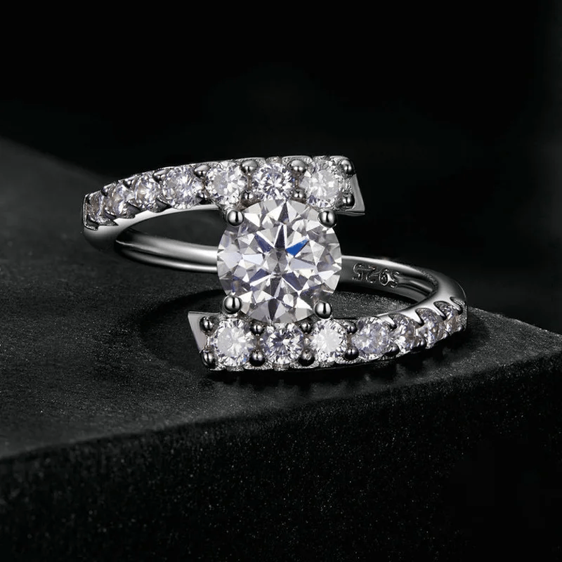 LORIELE - Bague Griffe d'Éclat en Argent Sterling 925 - Diamant Moissanite 1 Carat 💎