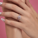 Bague Halo Cœur de Princesse En Argent Sterling 925 - Diamant Moissanite 1 Carat 💎