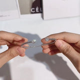 Bracelet Symphonie Perlée en Argent sterling 925 - Diamant Moissanite 1 Carat 💎